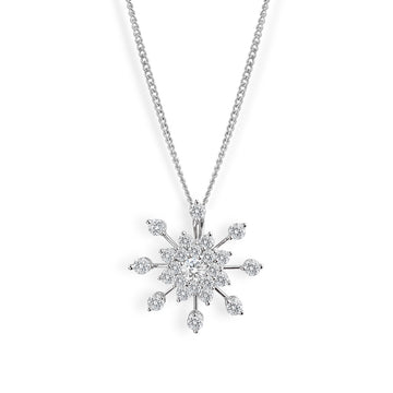 Diamond 'Snowflake' pendant