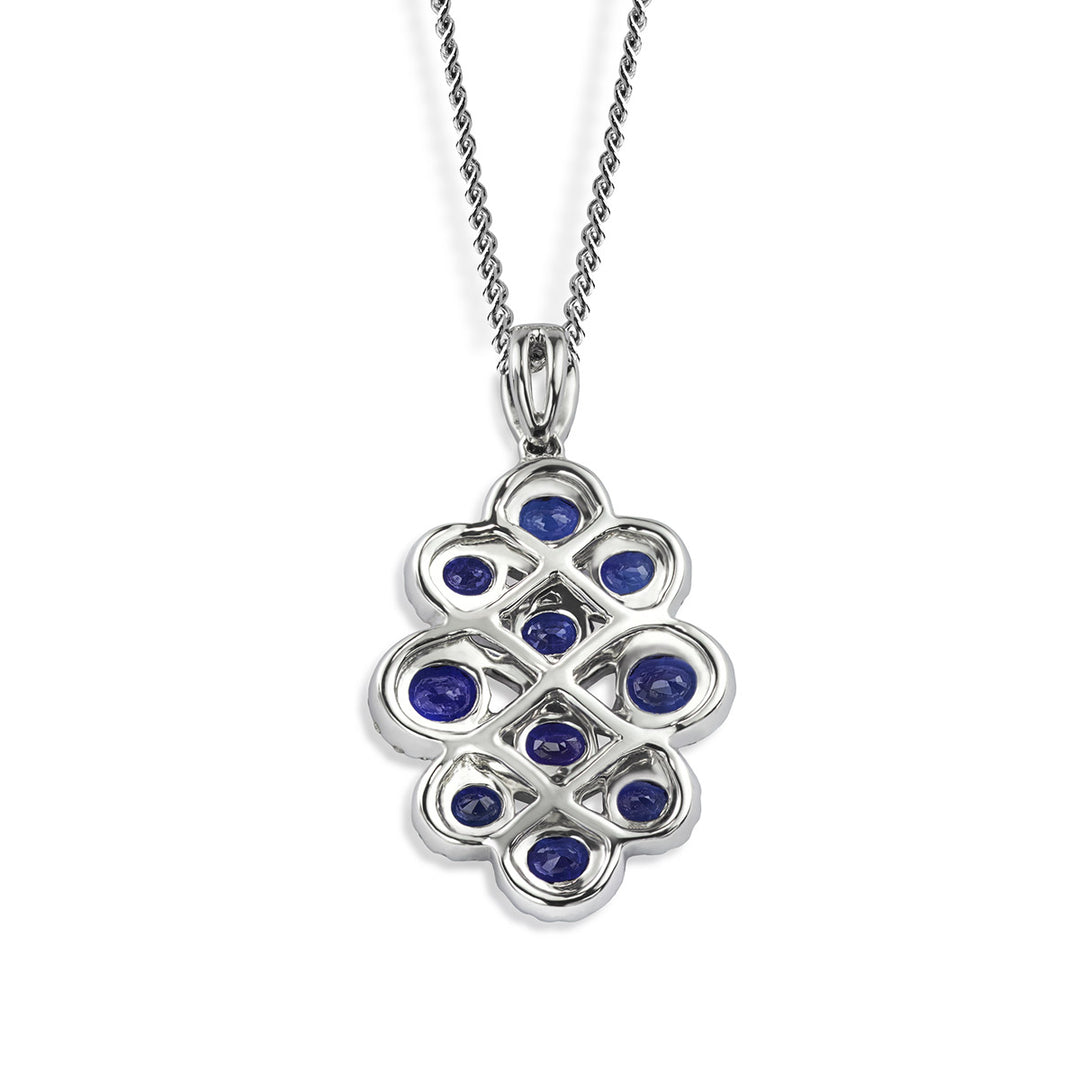 Sapphire and Diamond Infinity Style Pendant