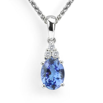 Tanzanite and Diamond Pendant