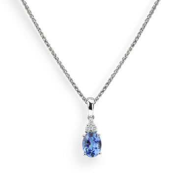 Tanzanite and Diamond Pendant