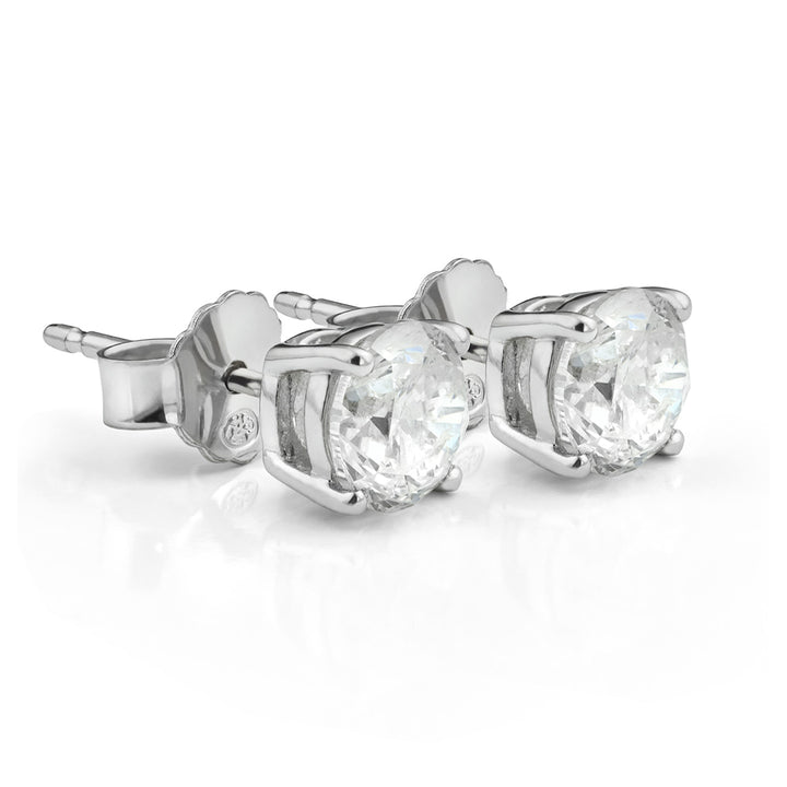 Solitaire Diamond Stud Earrings