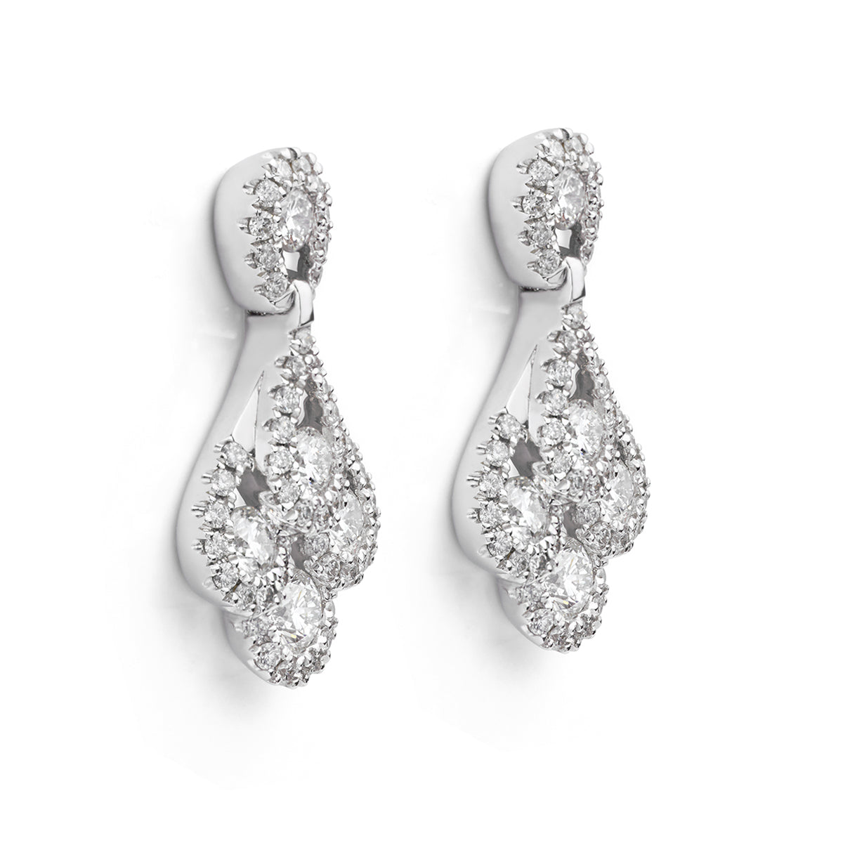 Diamond peacock earrings on sale