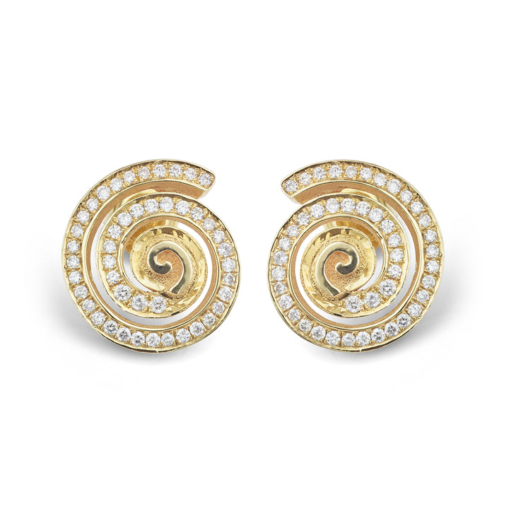 Diamond Spiral Earrings