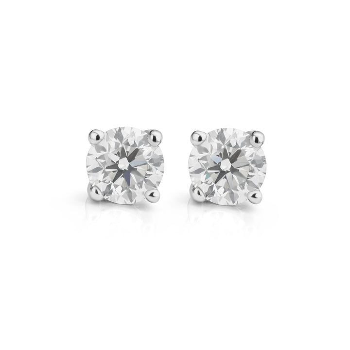 Platinum diamond stud earrings