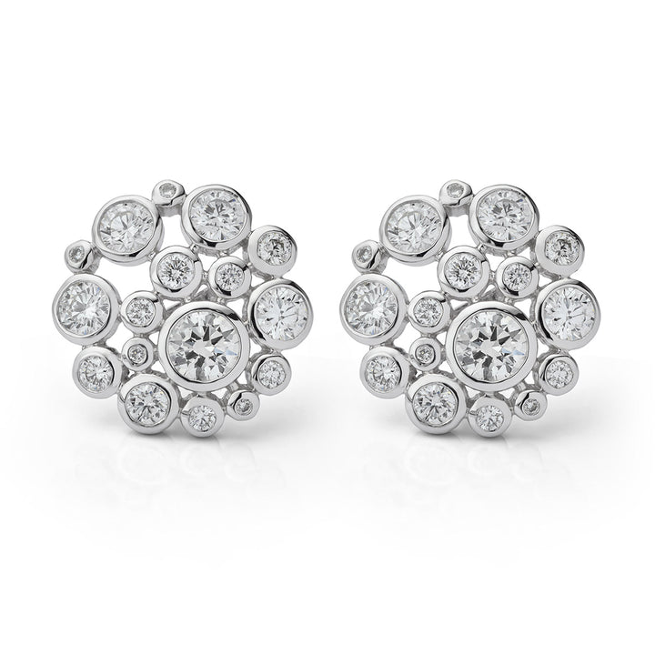 Diamond Cluster 'Bubble' Earrings
