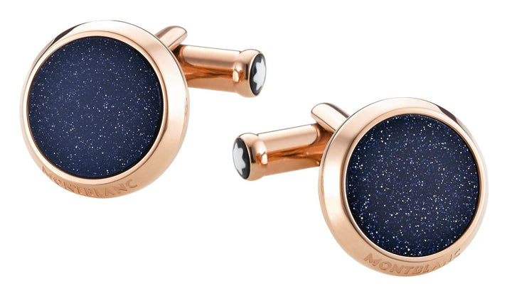 Montblanc Meisterstück Cufflinks Rose PVD Blue