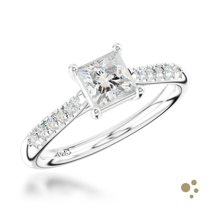 Skye Classic Princess Solitaire 0.50ct Diamond Platinum Ring