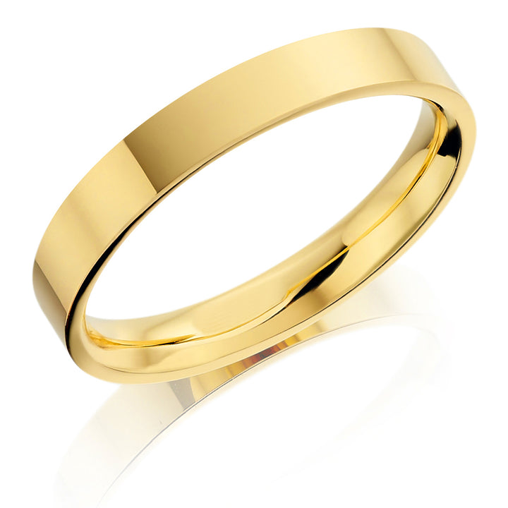 3mm Flat Court Wedding Ring
