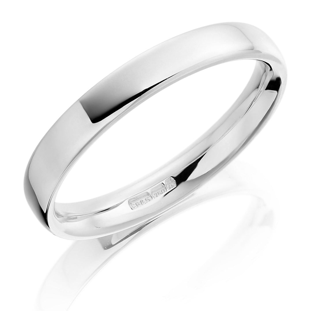 3mm D Court Wedding Ring