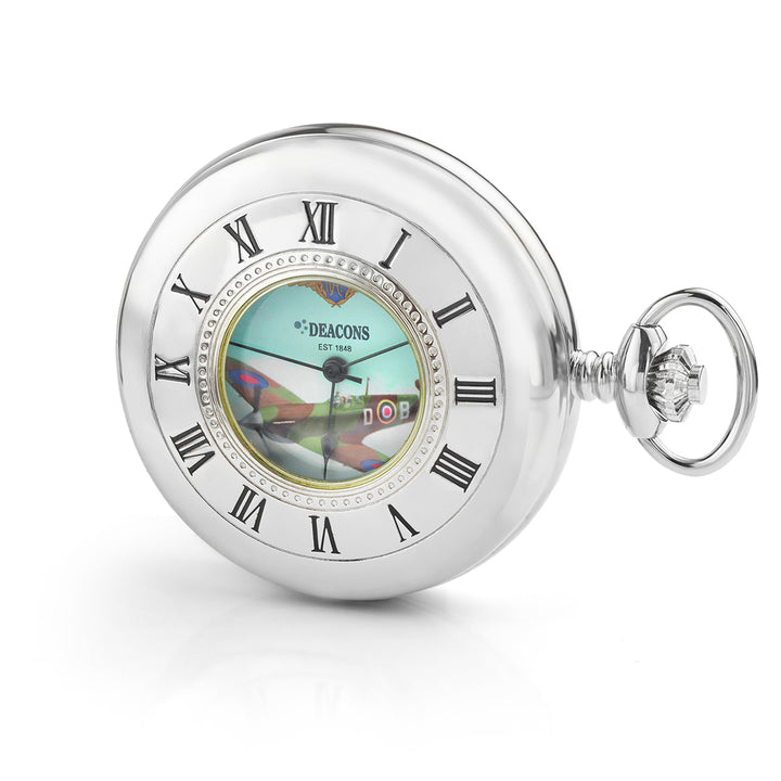 Chrome plated Limited Edition Spitfire Pocket watch.