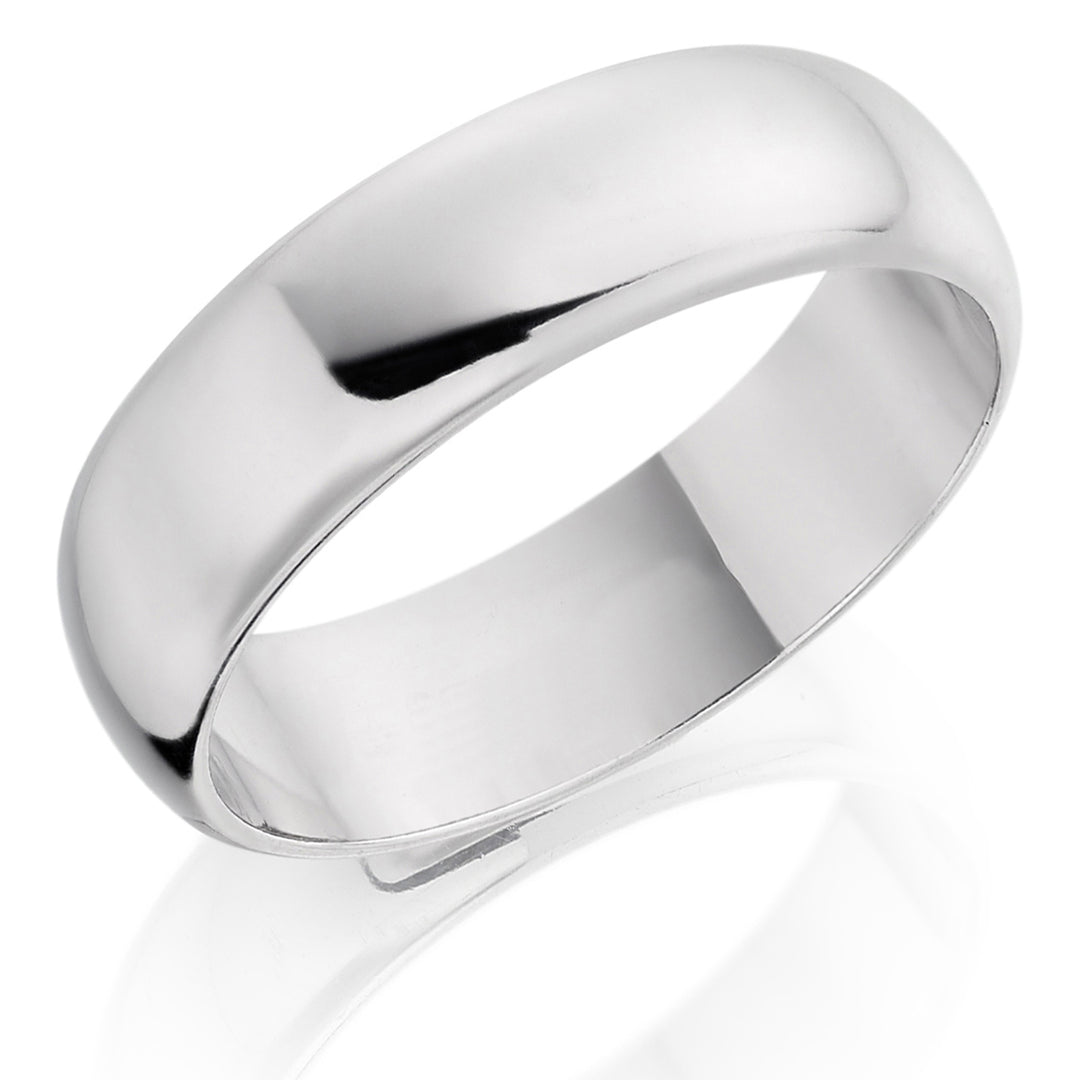 6mm D Court Wedding Ring
