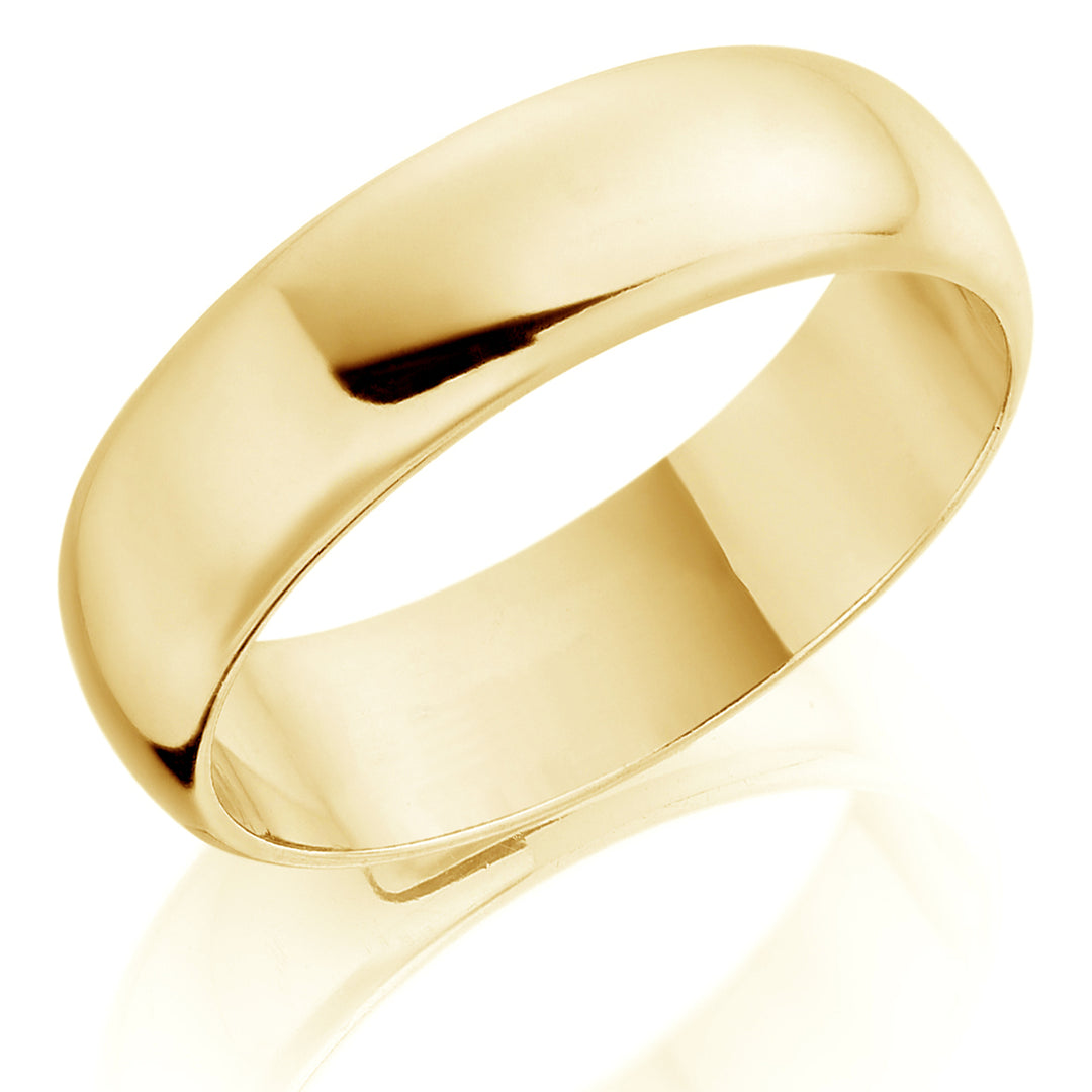 6mm D Court Wedding Ring