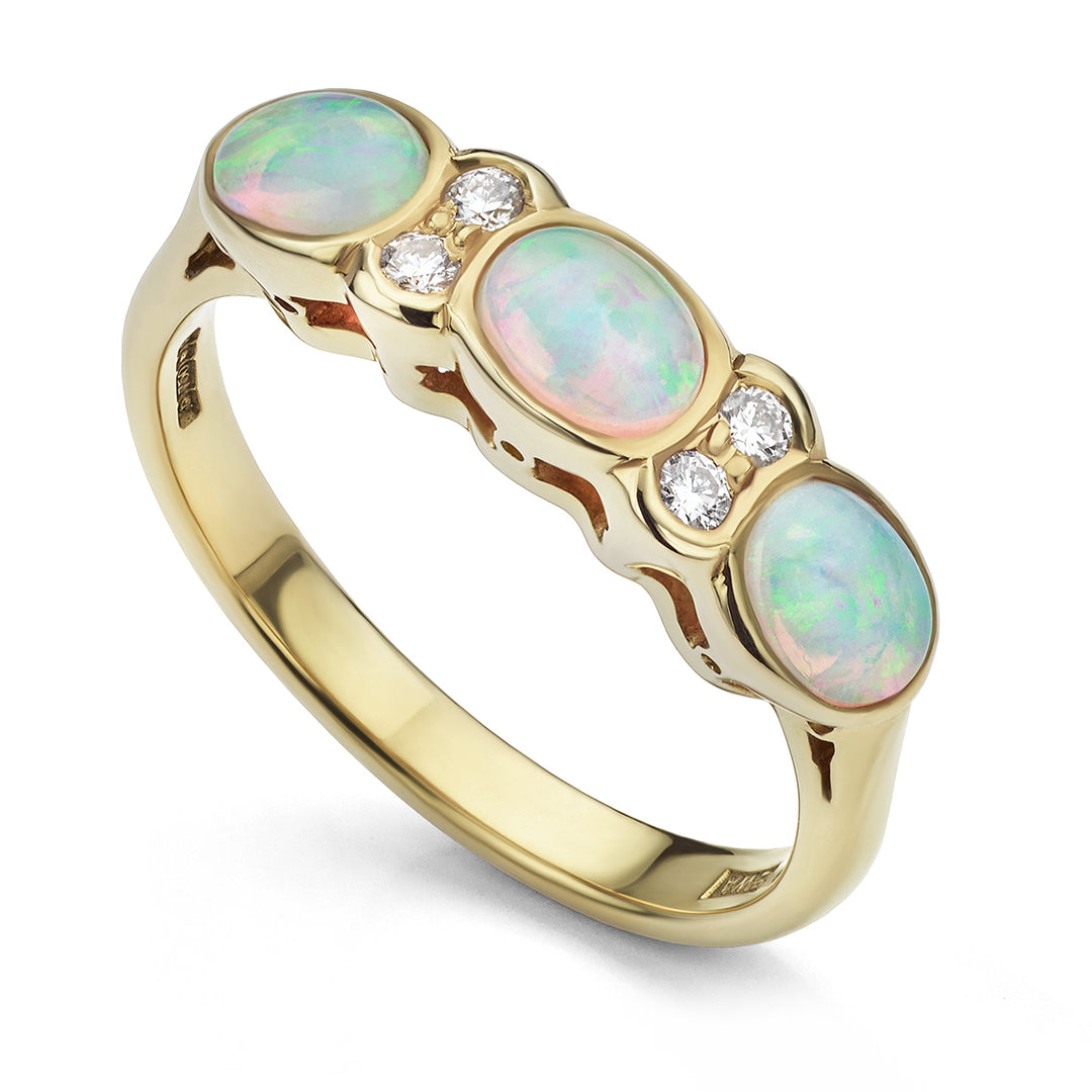 Opal and Diamond Ring