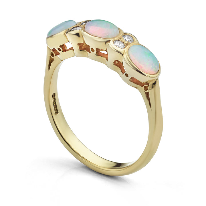 Opal and Diamond Ring