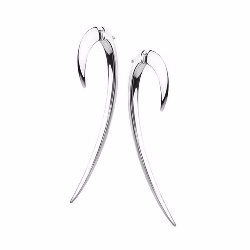 Silver Large Hook Earrings