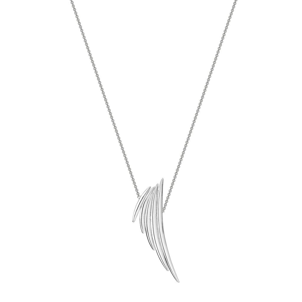 Silver Quill Drop Pendant