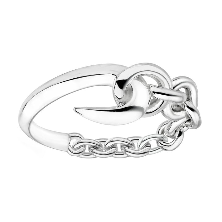Silver Hook Chain Ring